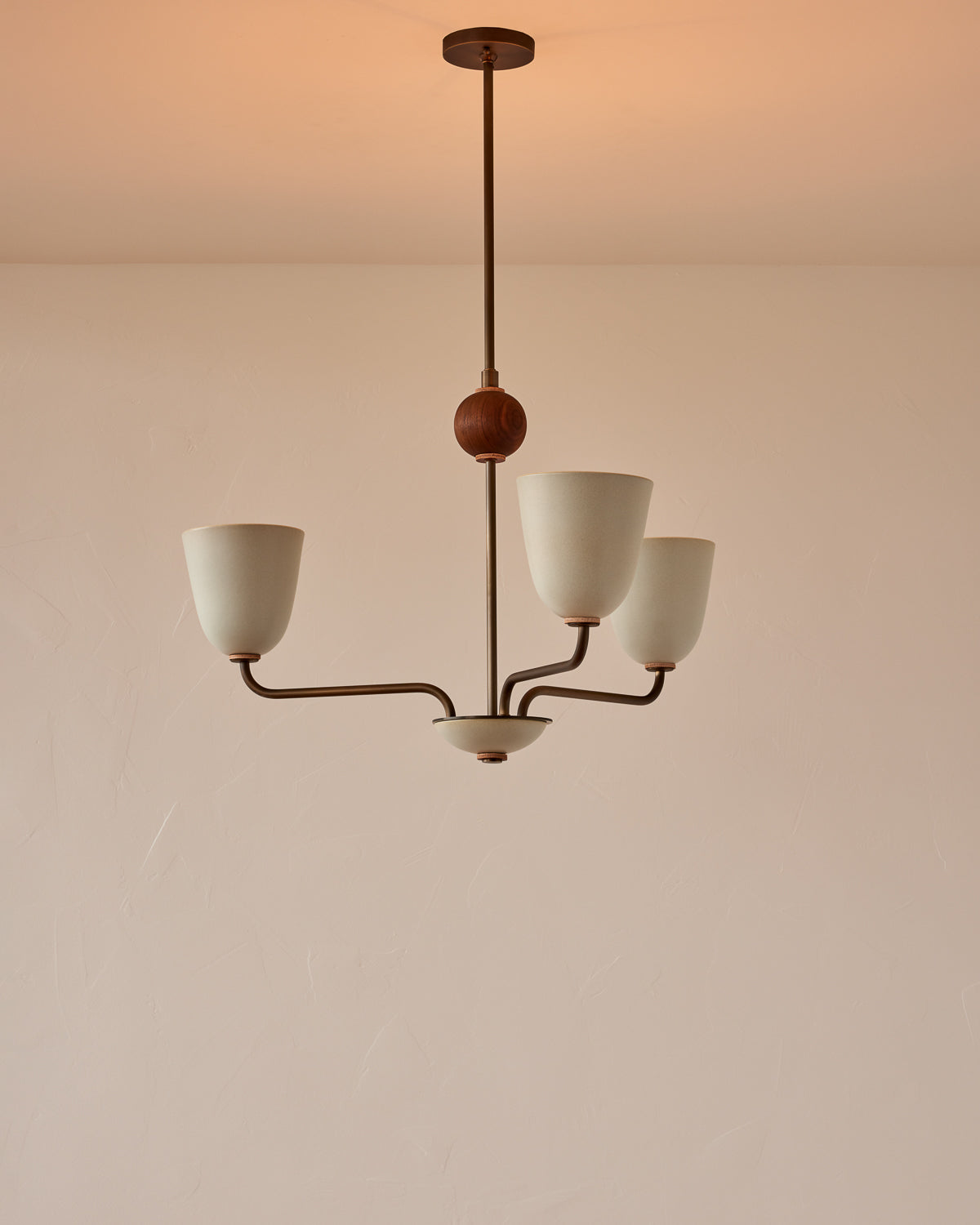 Lola Chandelier - Three Arm - Antique Brass