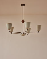 Lola Chandelier - Five Arm - Antique Brass