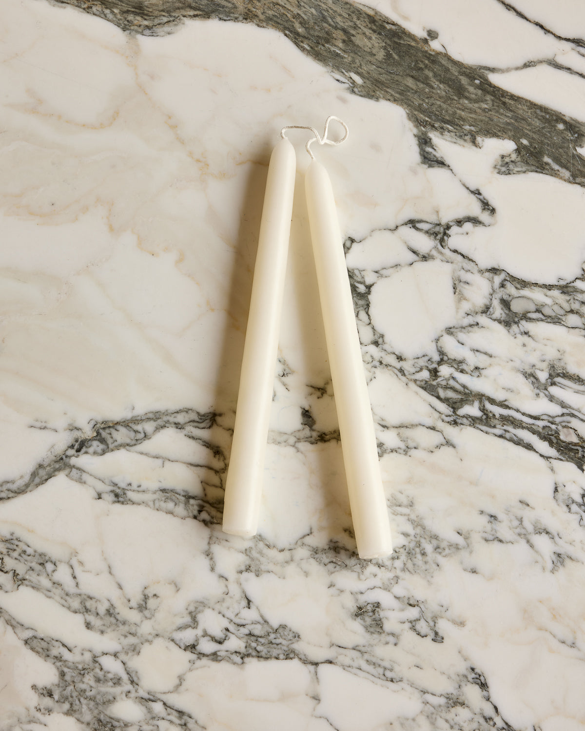 Shell White Taper Candles
