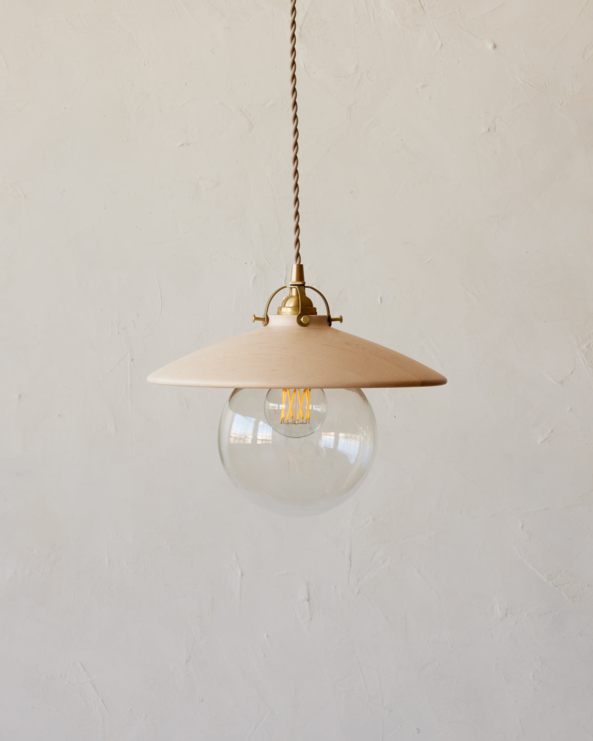 #shade-finish_clear maple #Cord-Color---Glass_beige Cord - Clear Globe