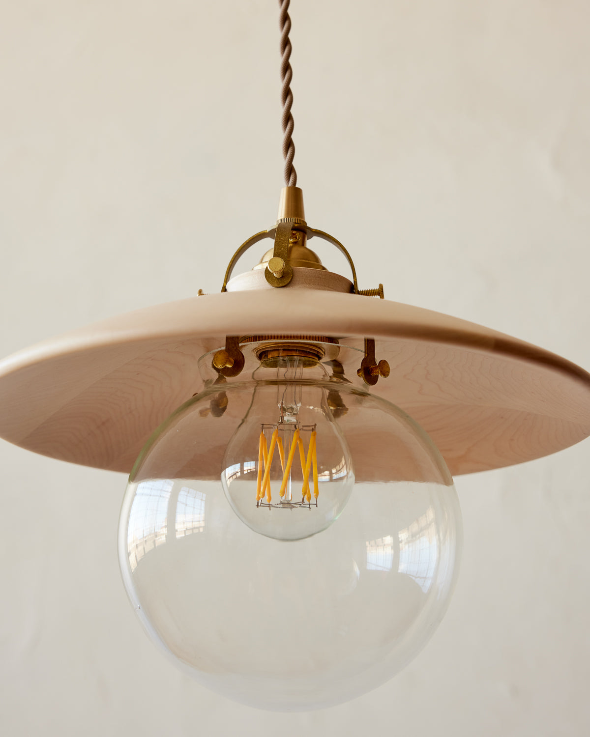#shade-finish_clear maple #Cord-Color---Glass_beige Cord - Clear Globe