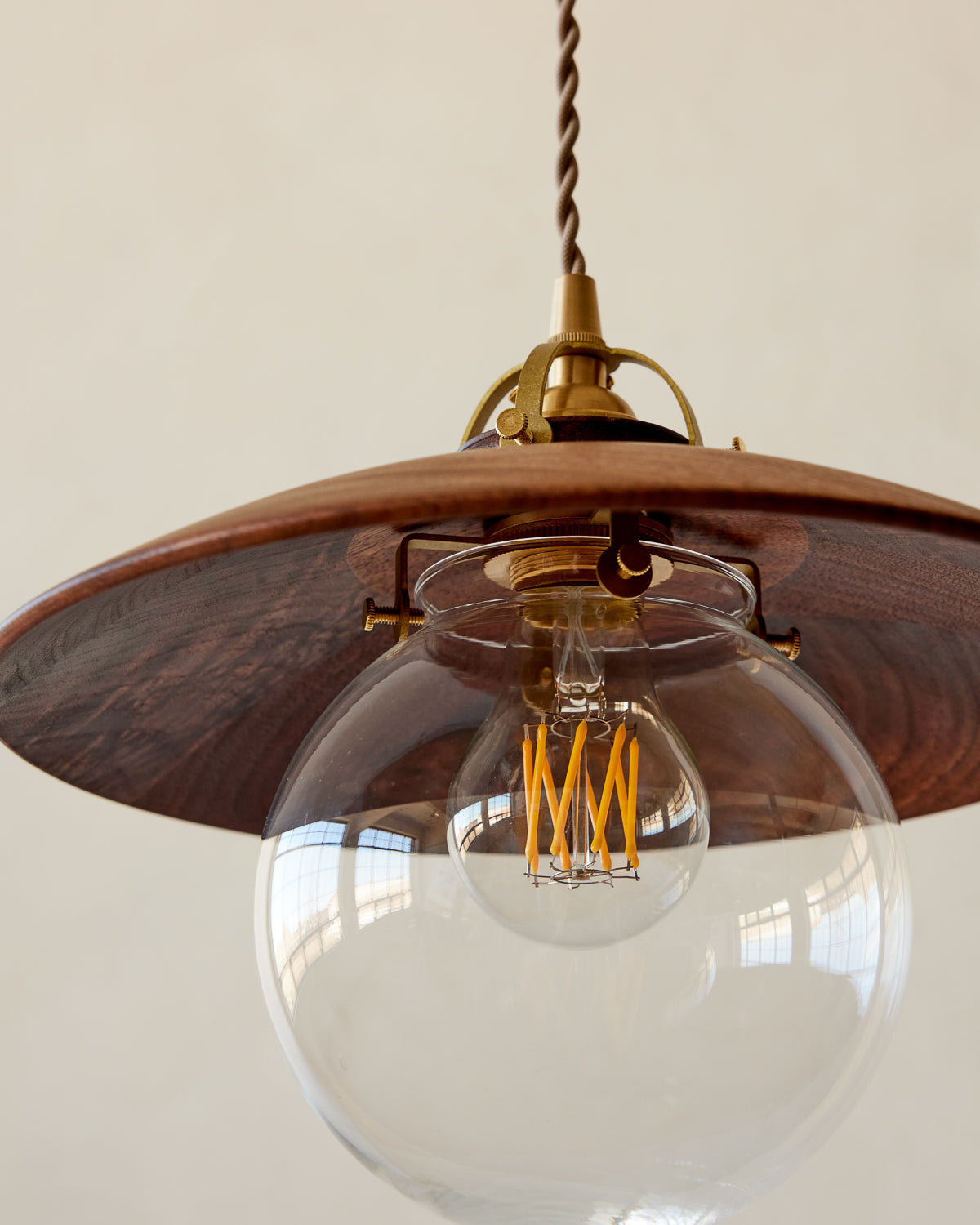 Edmund Pendant Light - 11" Black Walnut