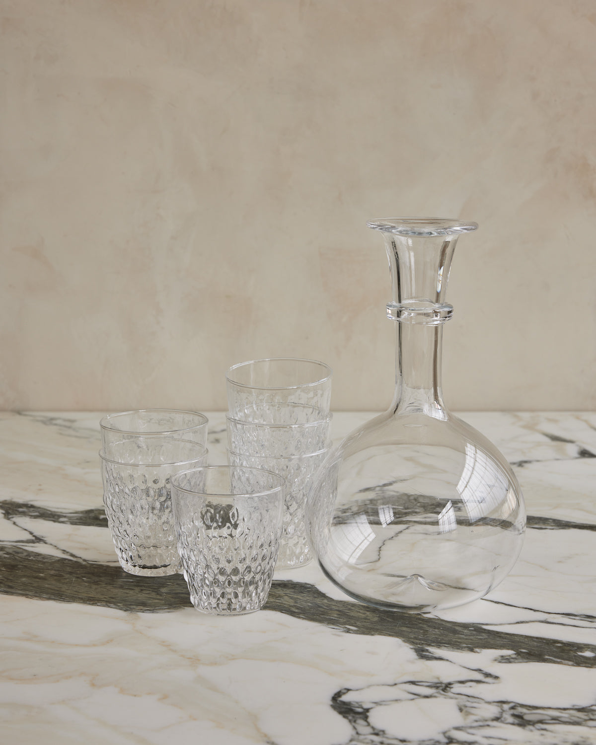 Round Bottom Glass Decanter - Clear