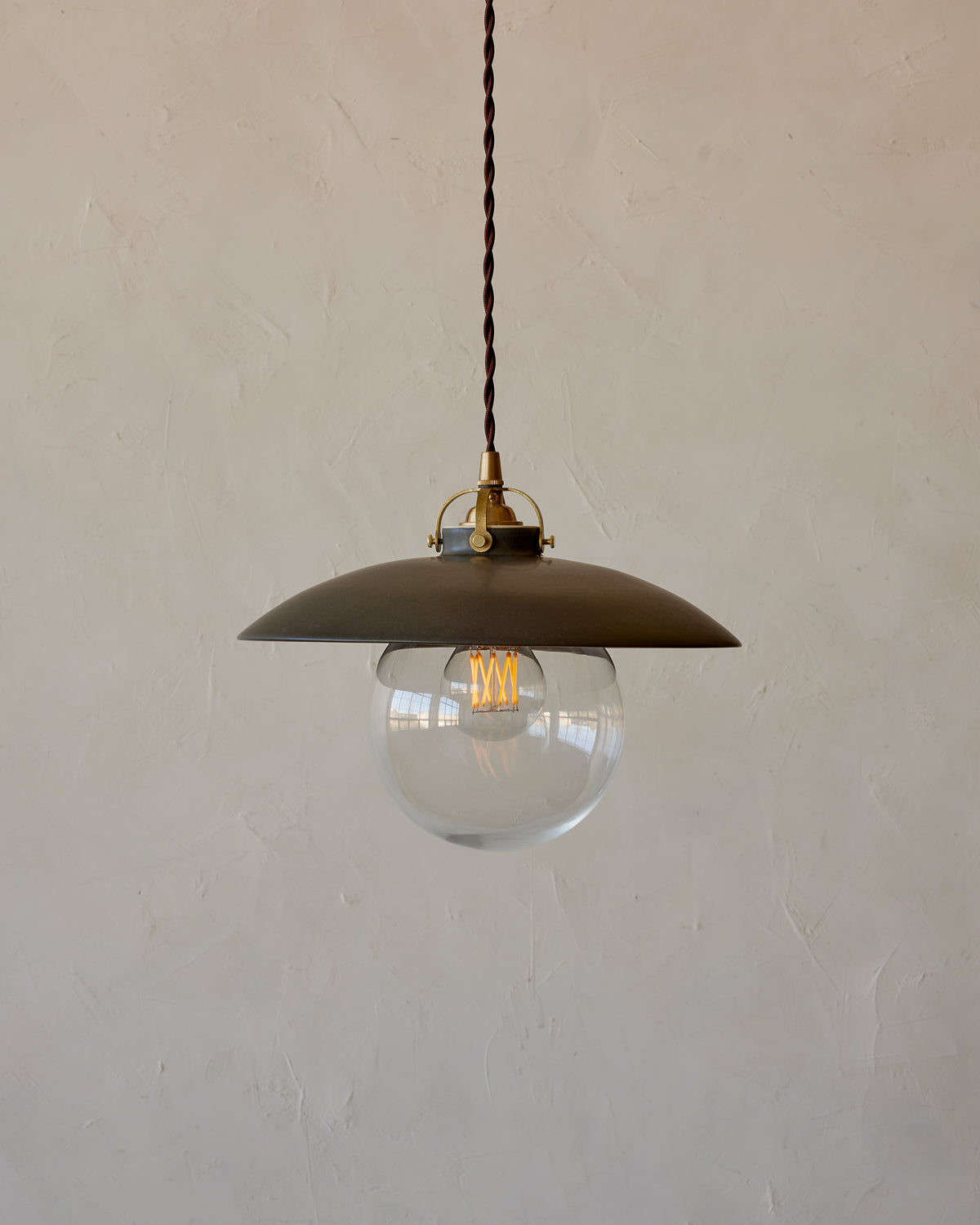 Edmund Pendant Light - 11" Almost Black Ceramic