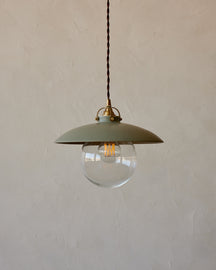 Edmund Pendant Light - 11" Olivine Ceramic
