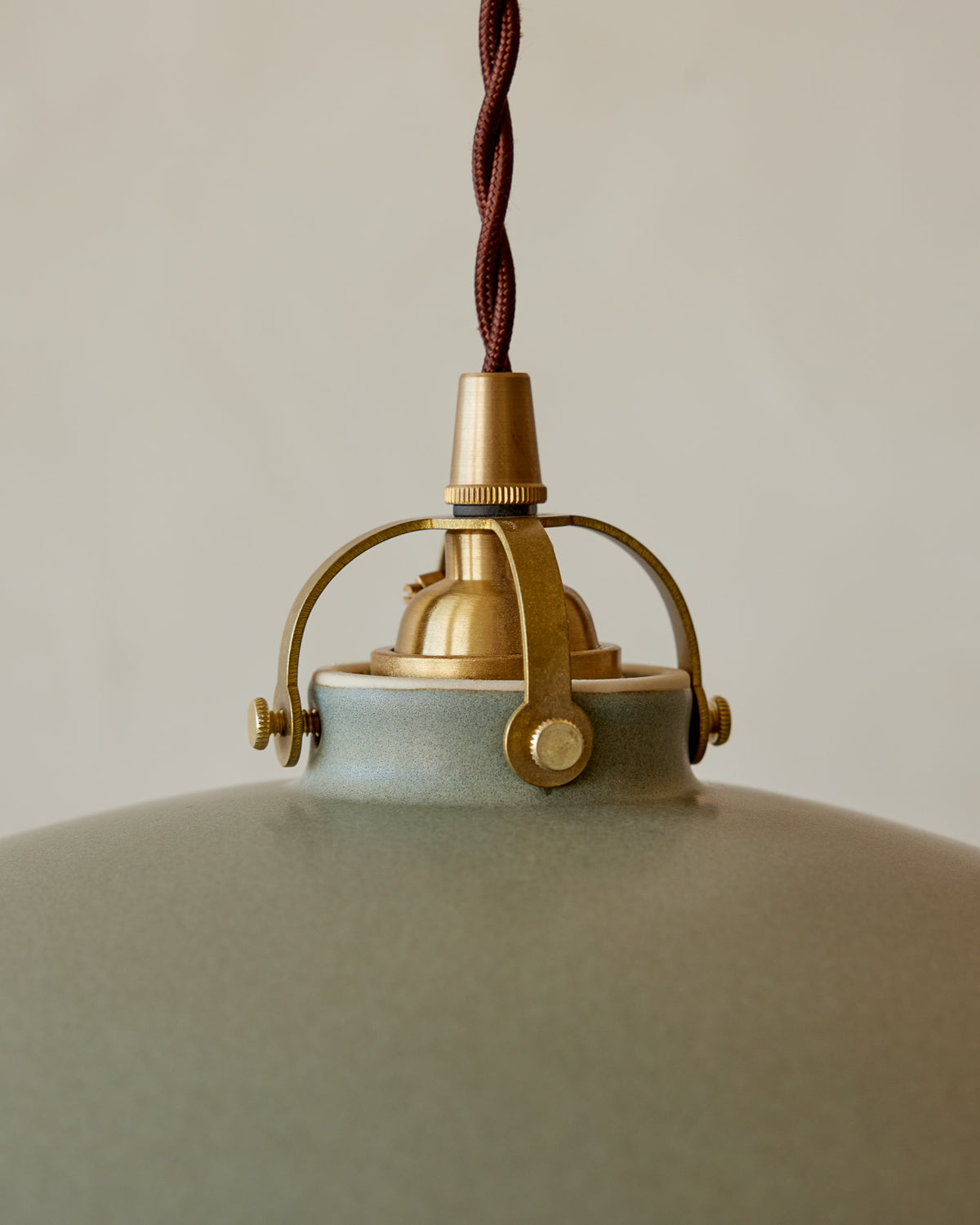 Edmund Pendant Light - 11" Olivine Ceramic