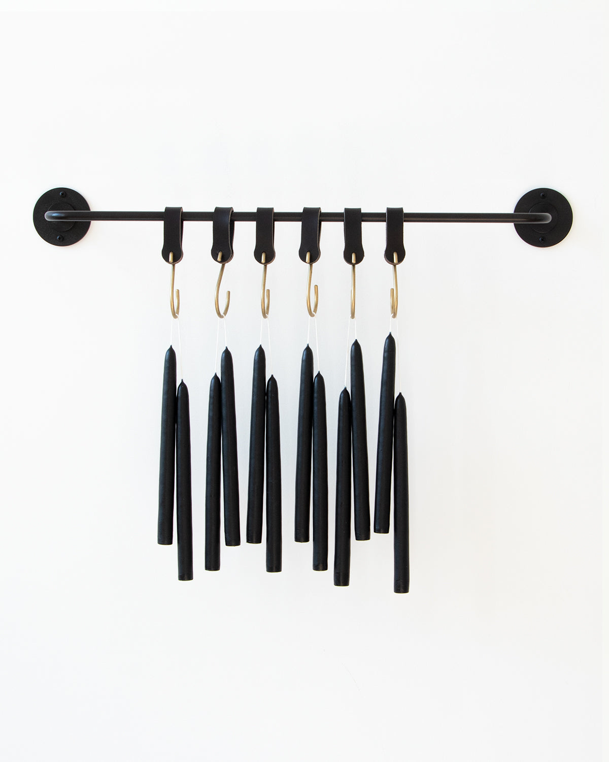 Solid Black Taper Candles