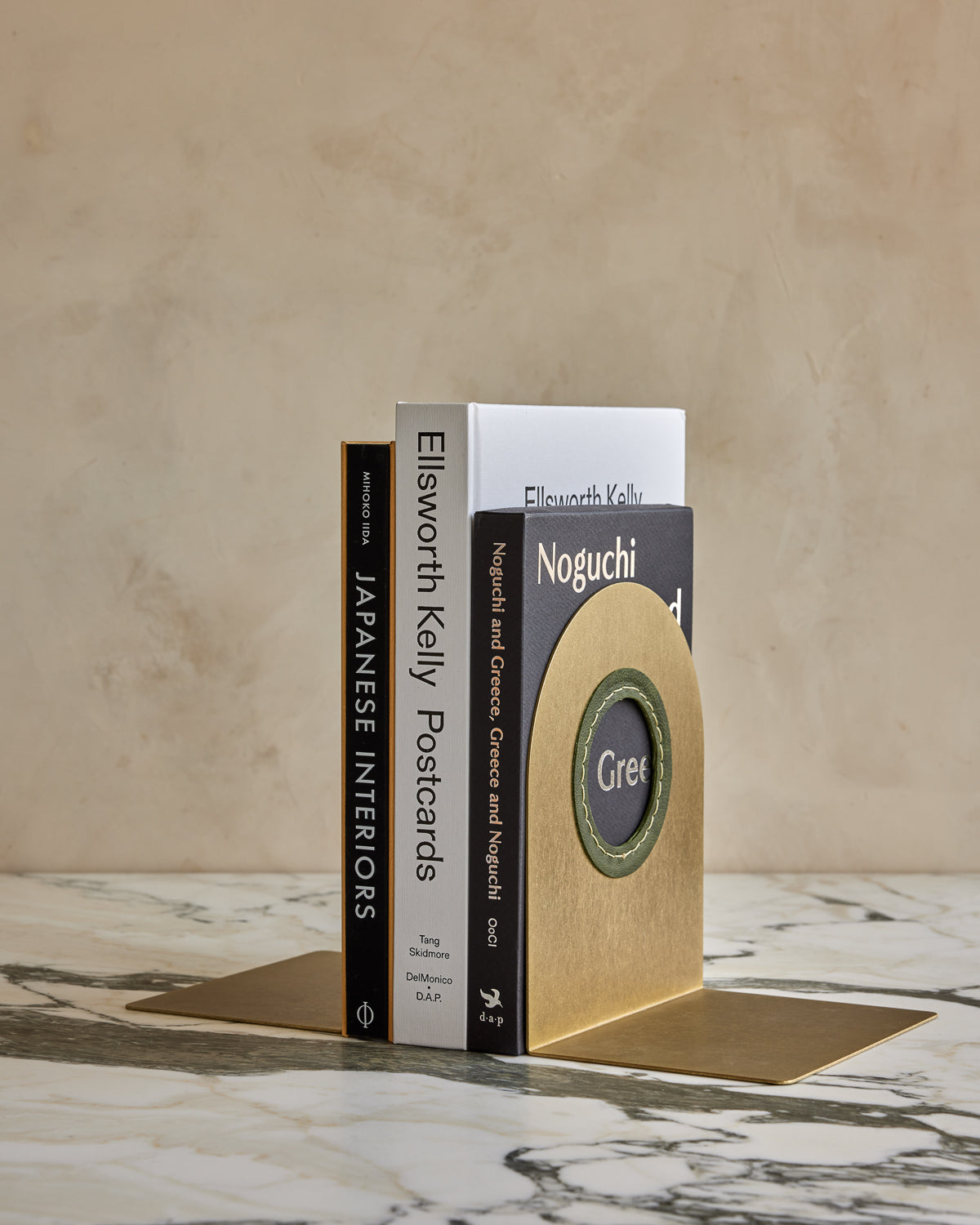 Spencer Brass and Leather Bookends
