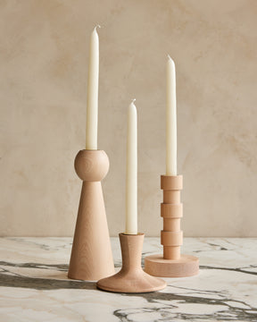 Gift Trio of Maple Candle Holders