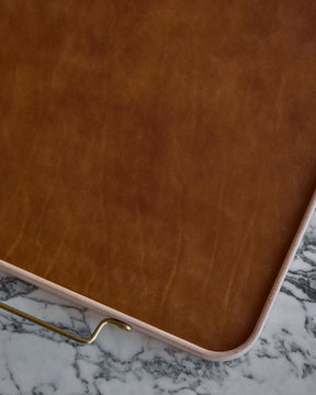 Bennett Leather Tray - Cognac