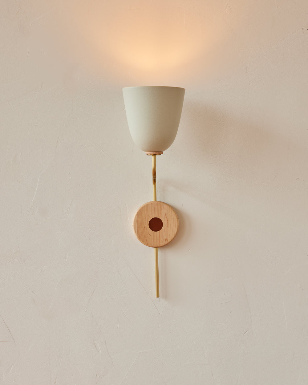 #shade-finish_robin's egg #Metal-+-Wood-Finish_Satin Brass / Clear Maple #wiring_hardwired