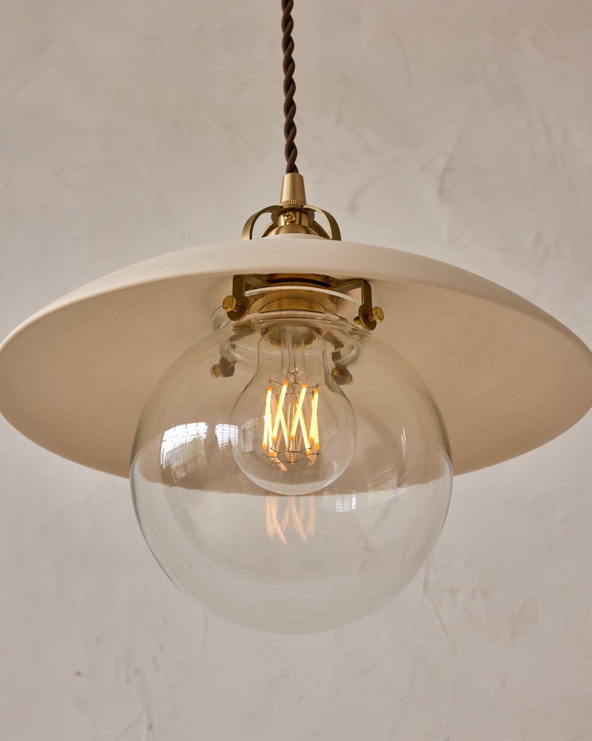 Edmund Pendant Light - 11" Biscuit Ceramic