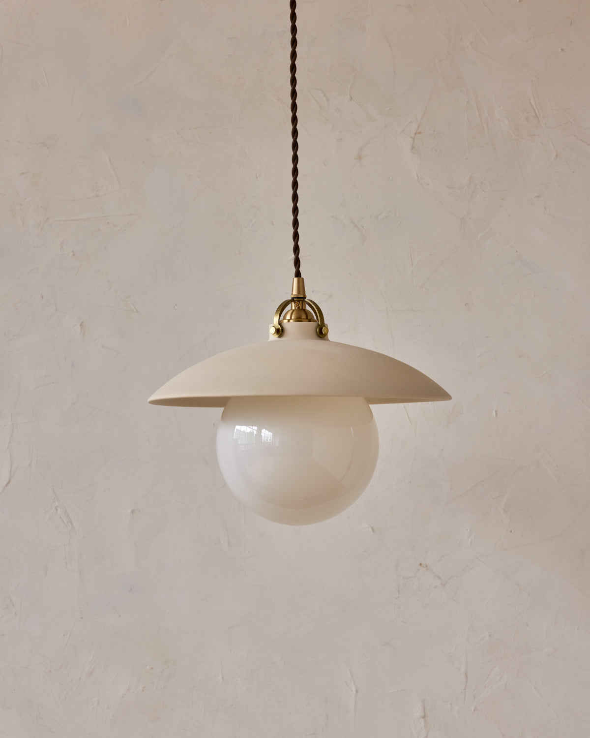 Edmund Pendant Light - 11" Biscuit Ceramic