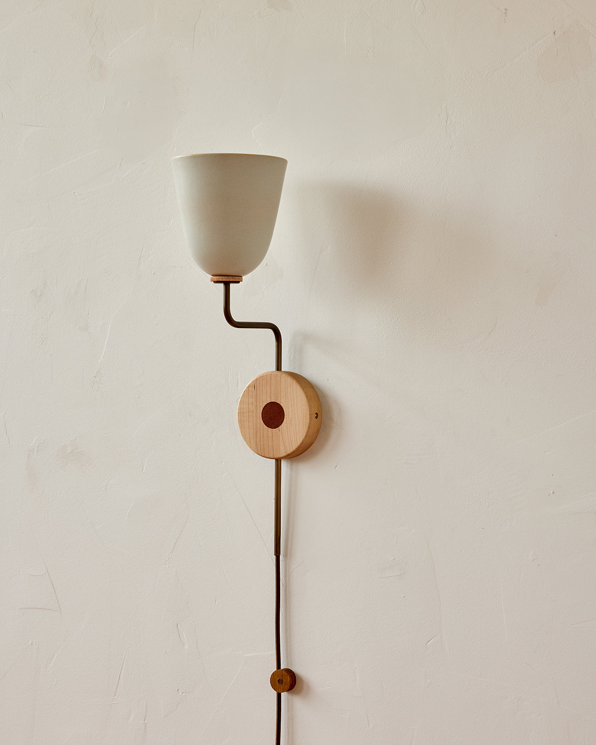 #shade-finish_robin's egg #Metal-+-Wood-Finish_Antique Brass / Clear Maple #wiring_plug-in