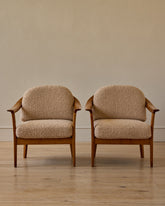 Pair of 1960s Teddy Armchairs