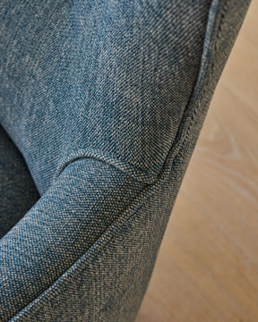 Pair of Blue Wingback Easy Chairs