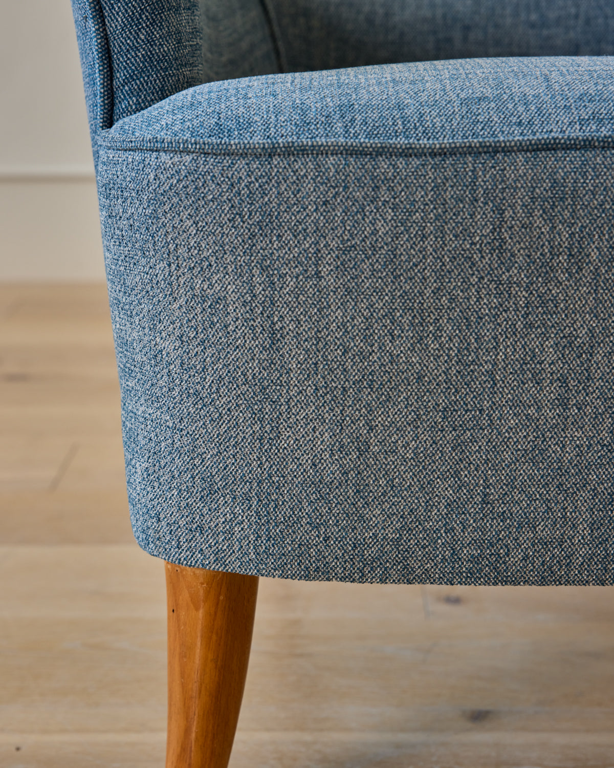 Pair of Blue Wingback Easy Chairs