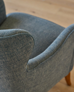 Pair of Blue Wingback Easy Chairs