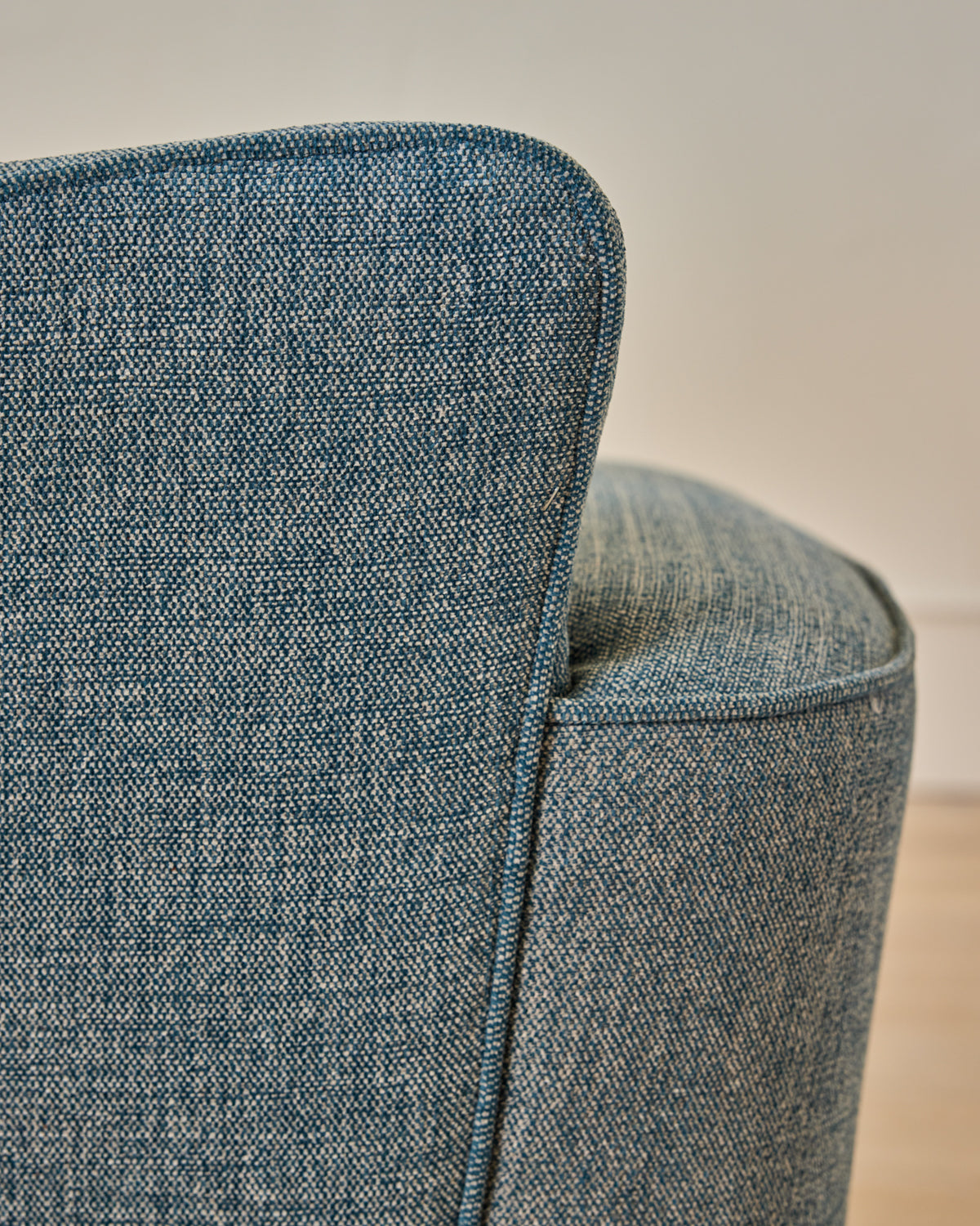 Pair of Blue Wingback Easy Chairs