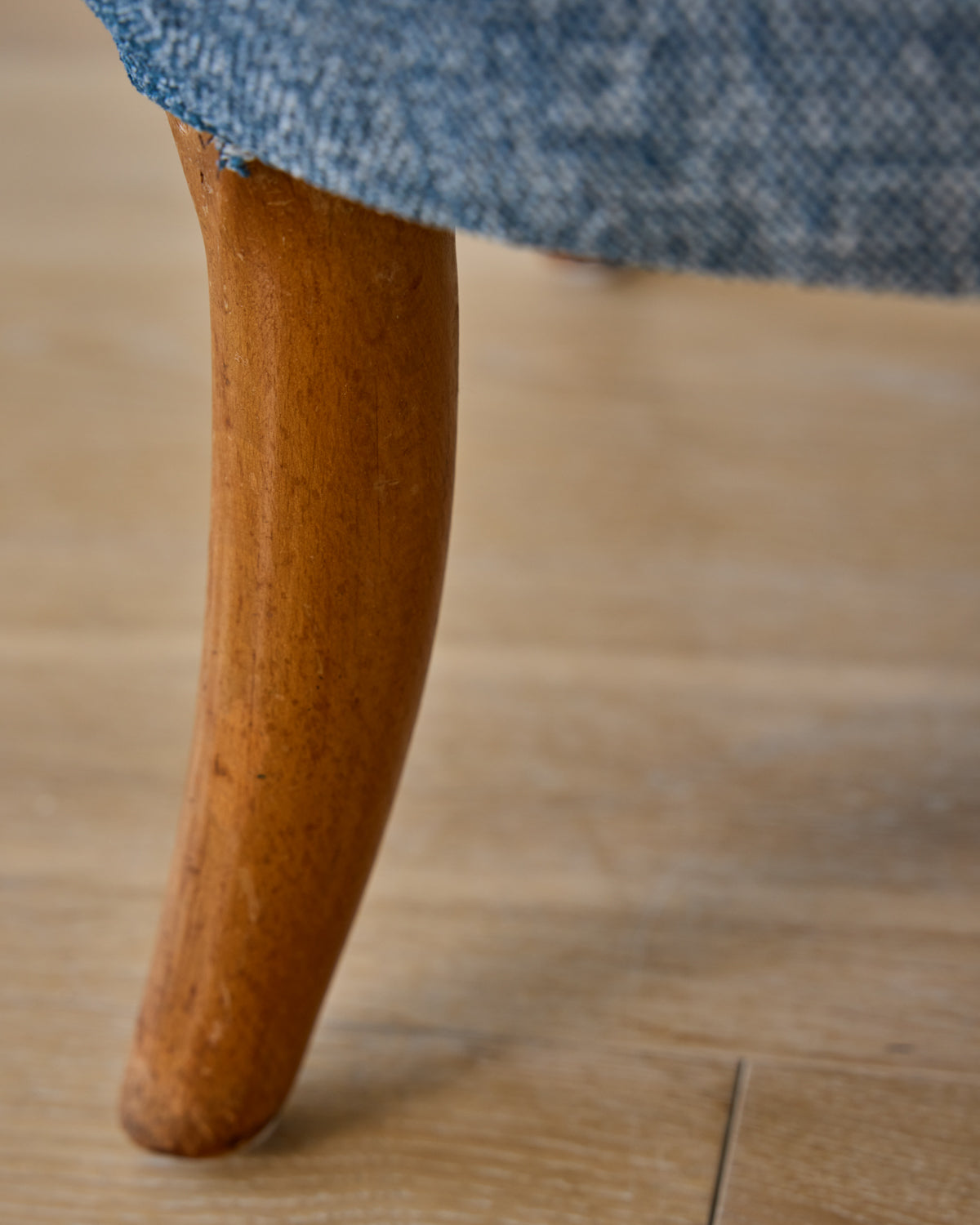 Pair of Blue Wingback Easy Chairs