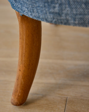 Pair of Blue Wingback Easy Chairs