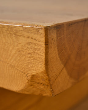 Brutalist Oak Rectangular Coffee Table
