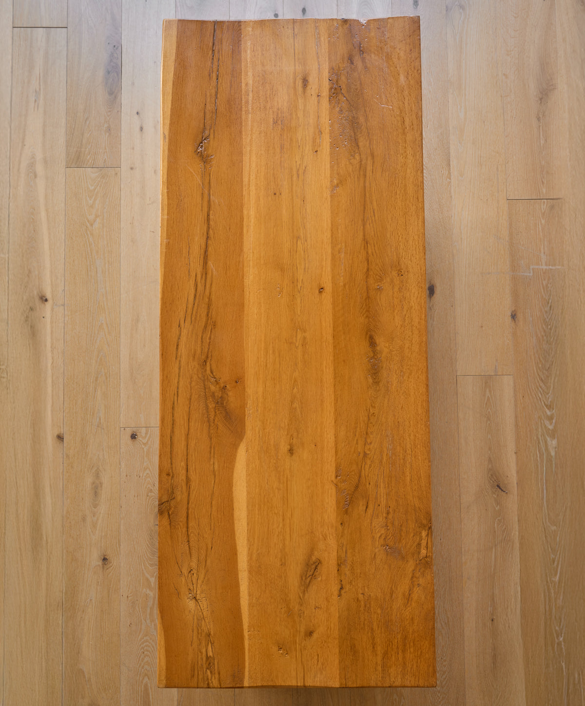 Brutalist Oak Rectangular Coffee Table