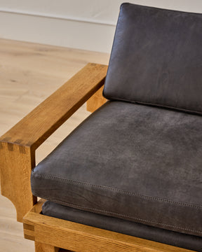 Pair of Oak Lounge Chairs