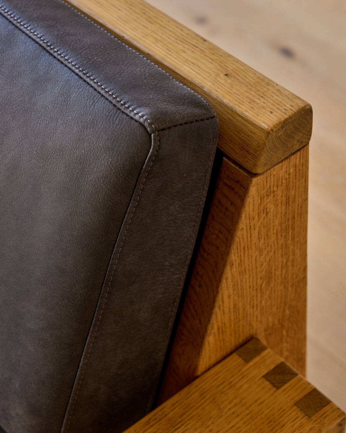 Pair of Oak Lounge Chairs