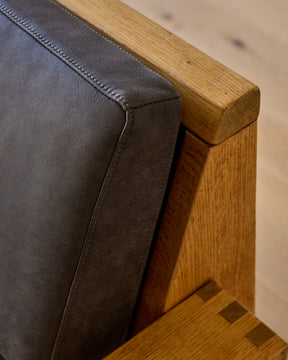 Pair of Oak Lounge Chairs