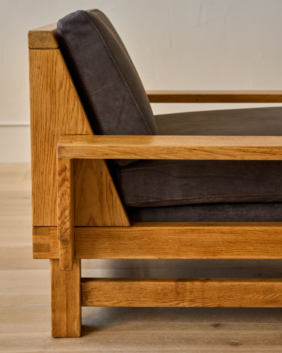 Pair of Oak Lounge Chairs