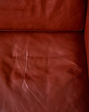 Red 2-Seater Leather Sofa - II