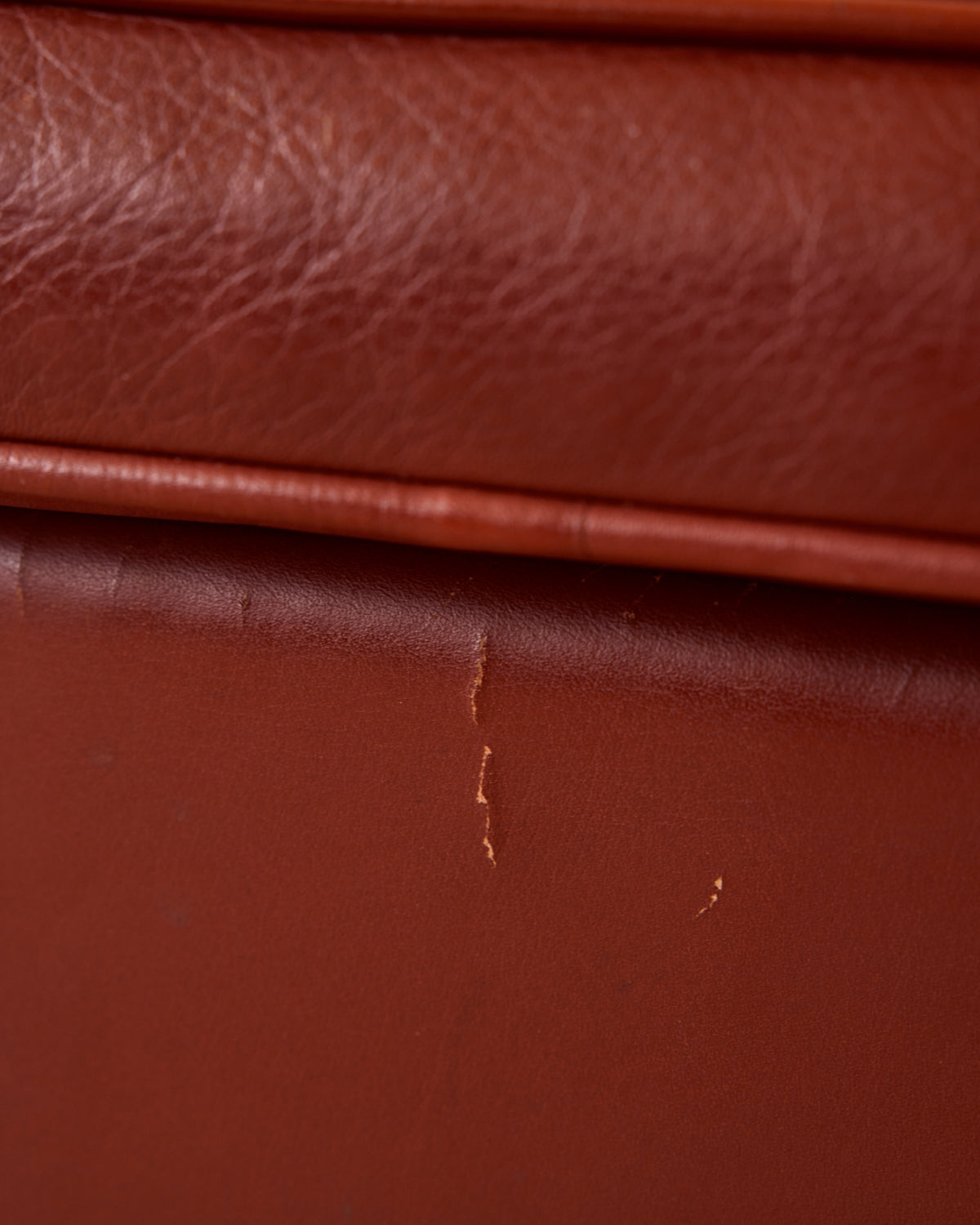 Red 2-Seater Leather Sofa - II