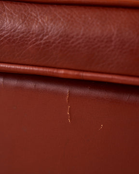 Red 2-Seater Leather Sofa - II