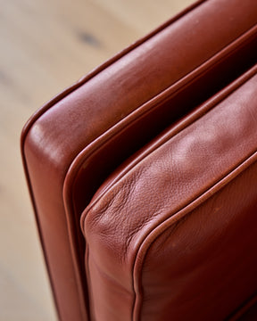 Red 2-Seater Leather Sofa - II