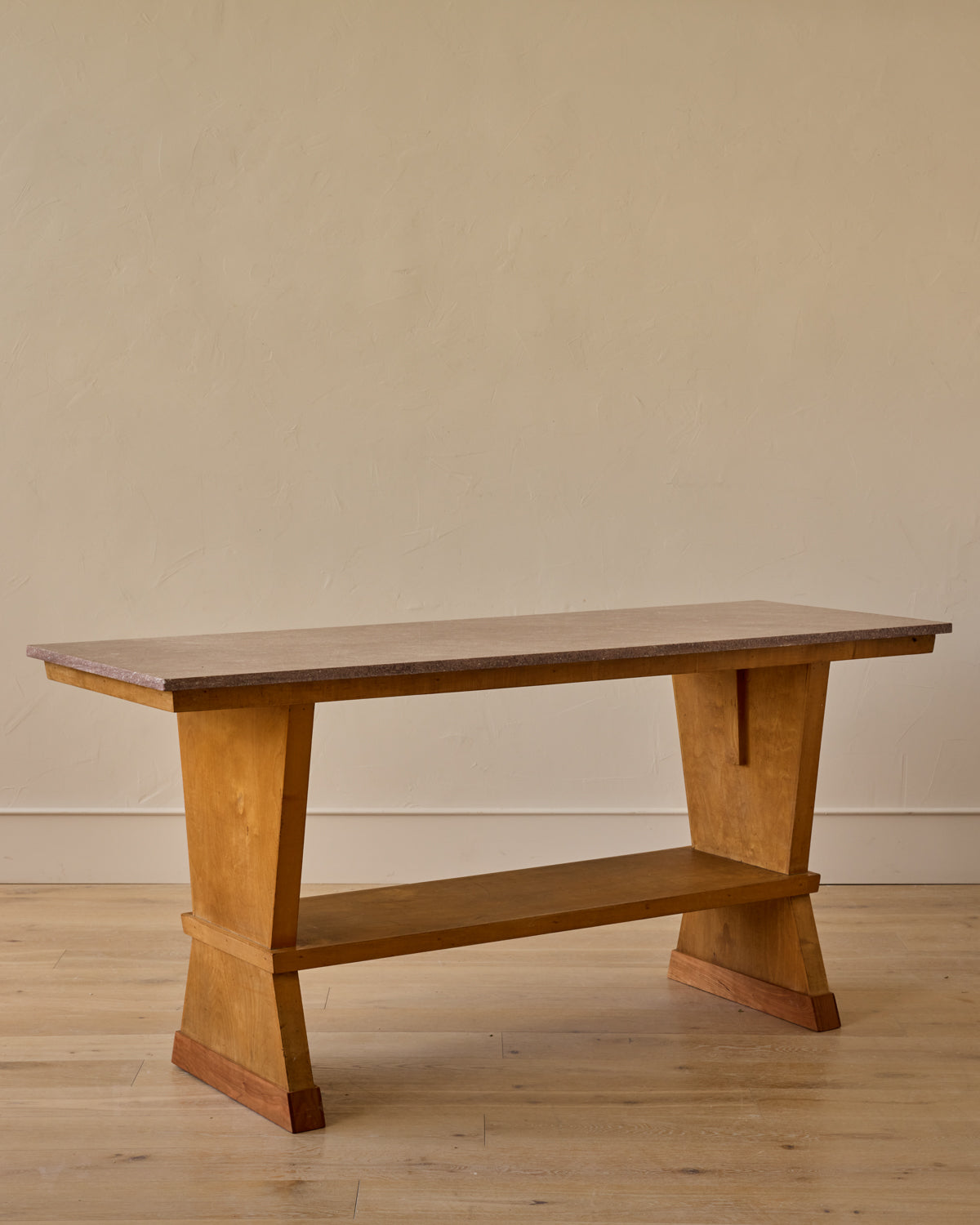 Red Marble Console Table