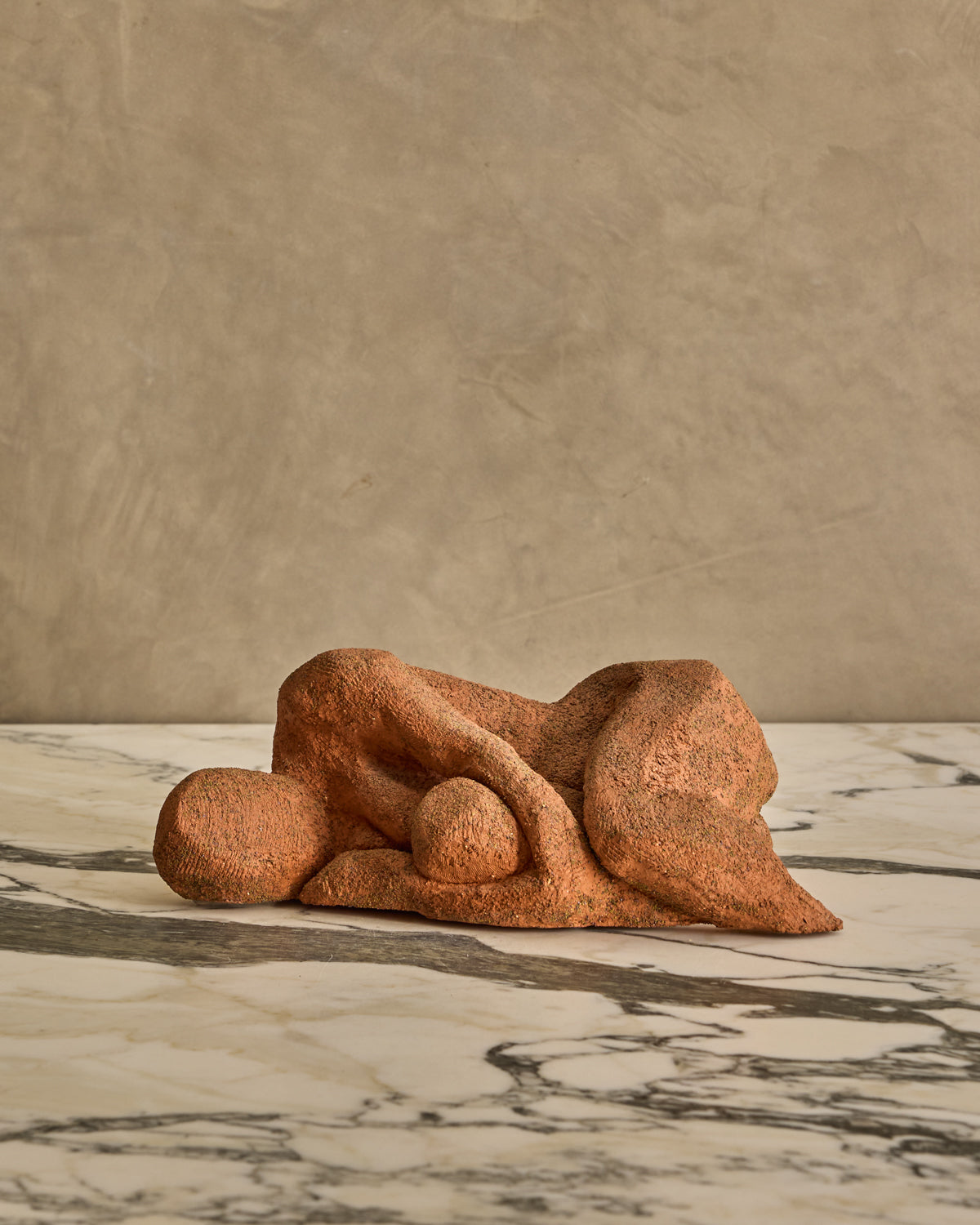 Reclined Clay Figure Sculpture