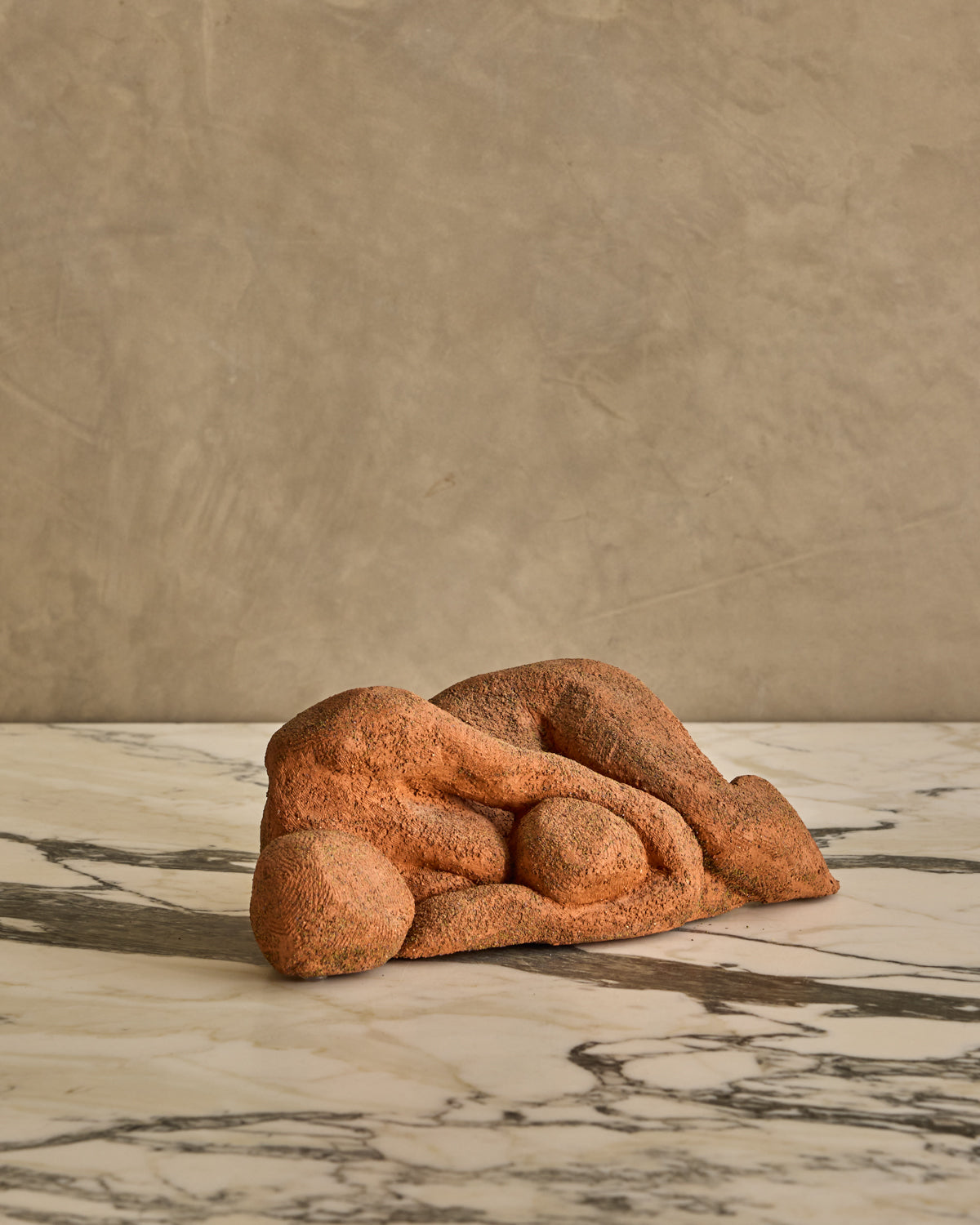 Reclined Clay Figure Sculpture