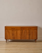 Mid-Century Fluted Walnut Sideboard