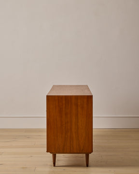 Mid-Century Fluted Walnut Sideboard