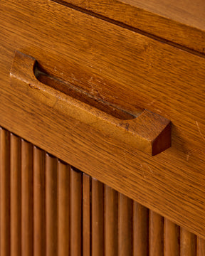 Mid-Century Fluted Walnut Sideboard