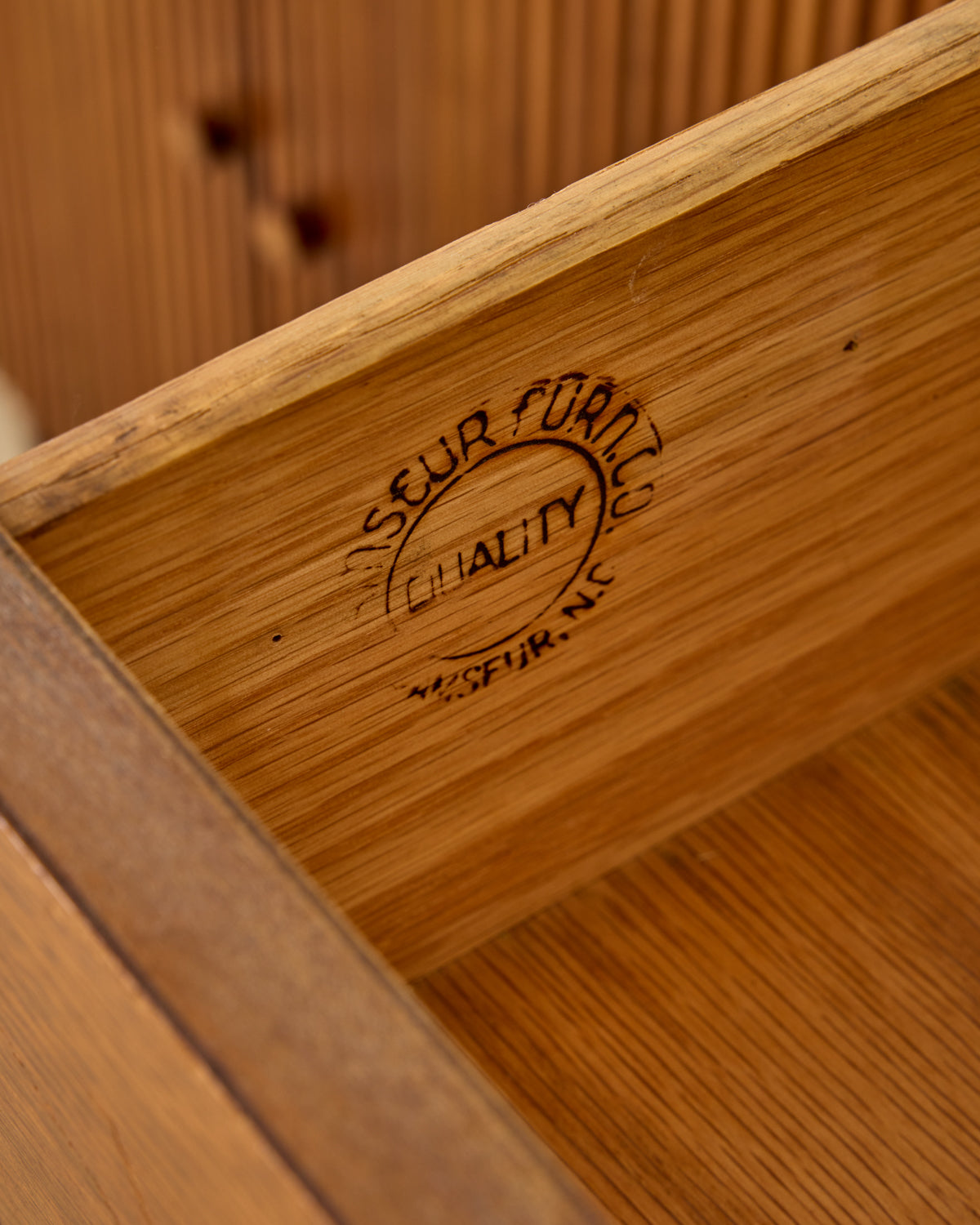 Mid-Century Fluted Walnut Sideboard