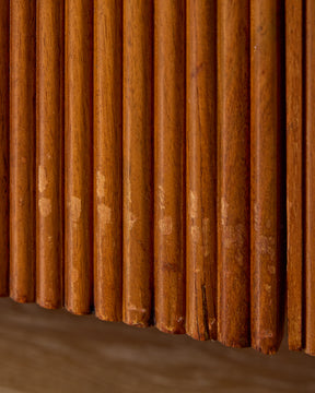 Mid-Century Fluted Walnut Sideboard