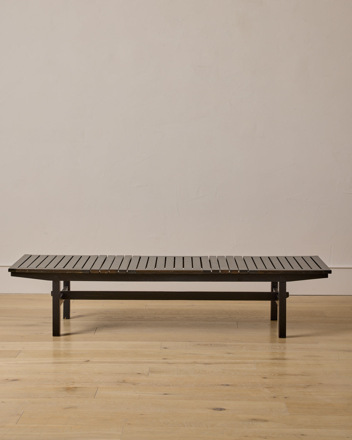 Wooden Slat Bench