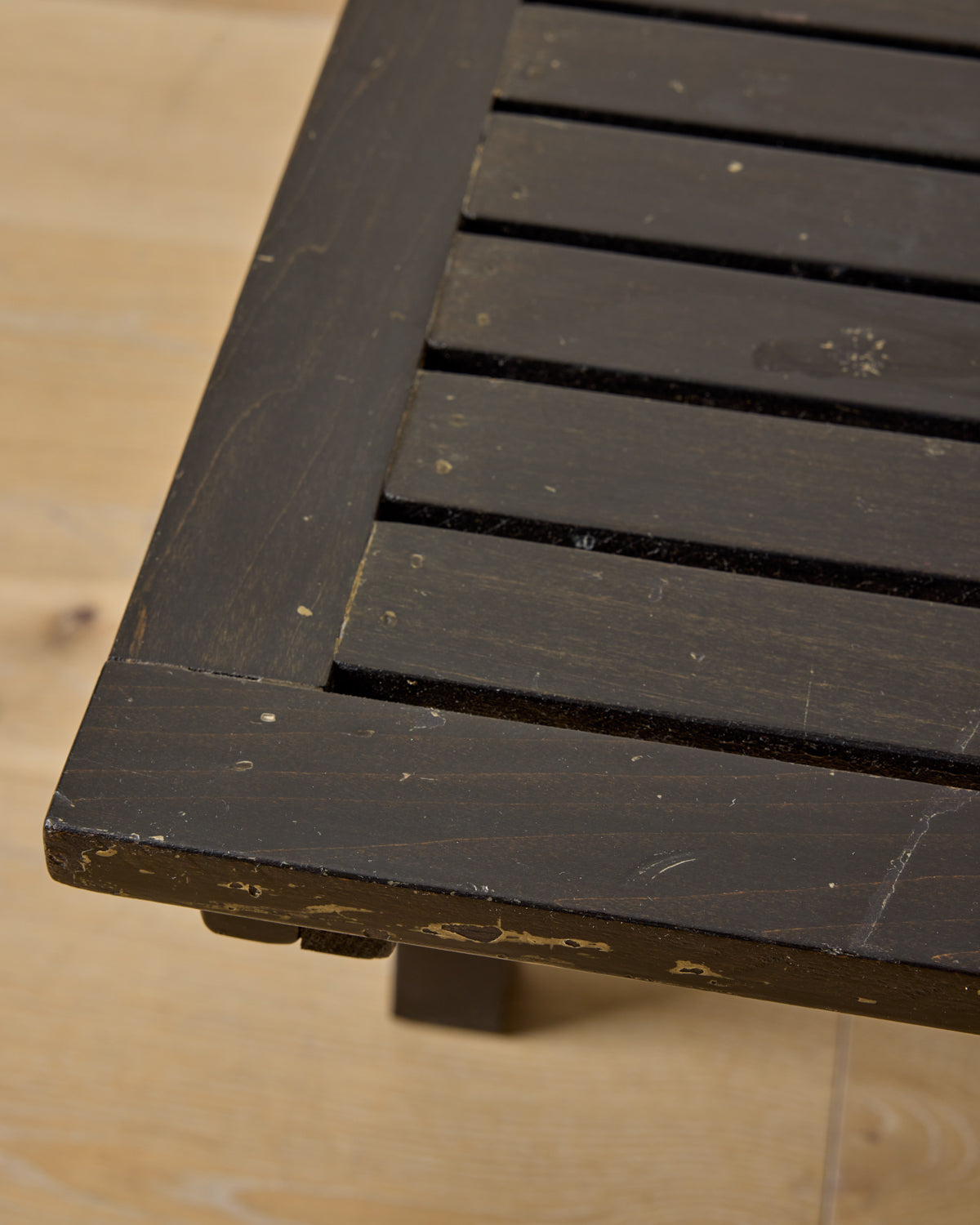 Wooden Slat Bench