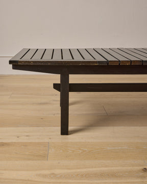 Wooden Slat Bench