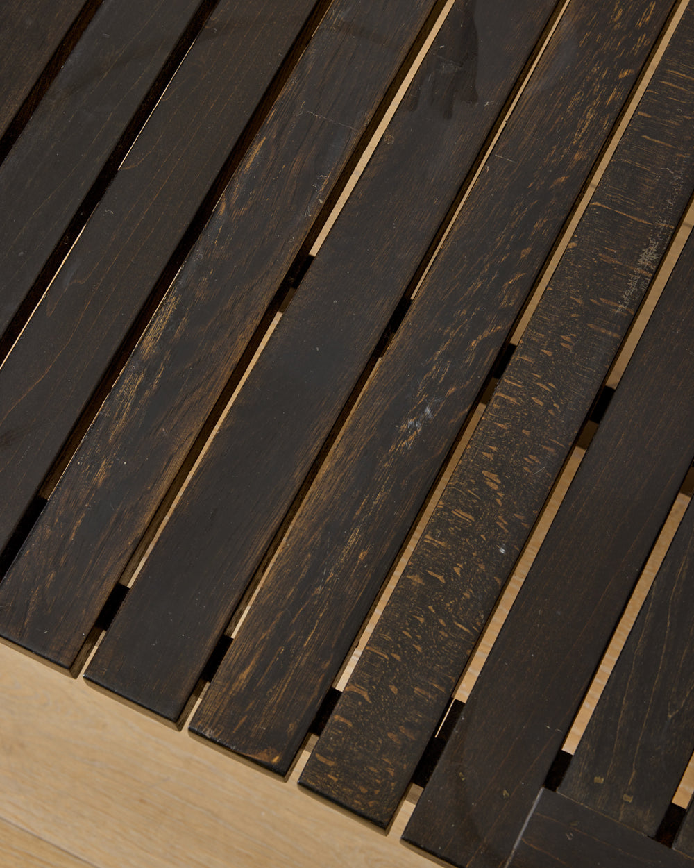 Wooden Slat Bench