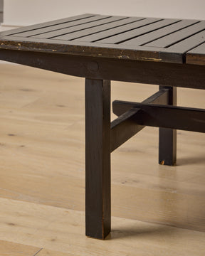 Wooden Slat Bench
