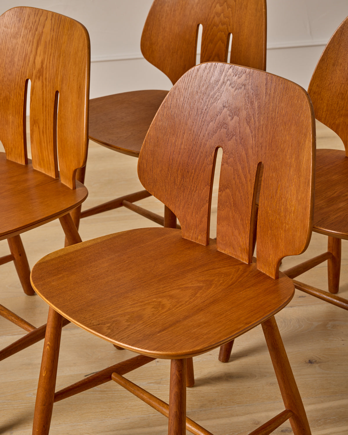 Oak Dining Chairs by Ejvind A. Johansson - Set of 4