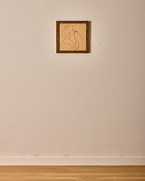 Seated Figure Study in Sanguine #2